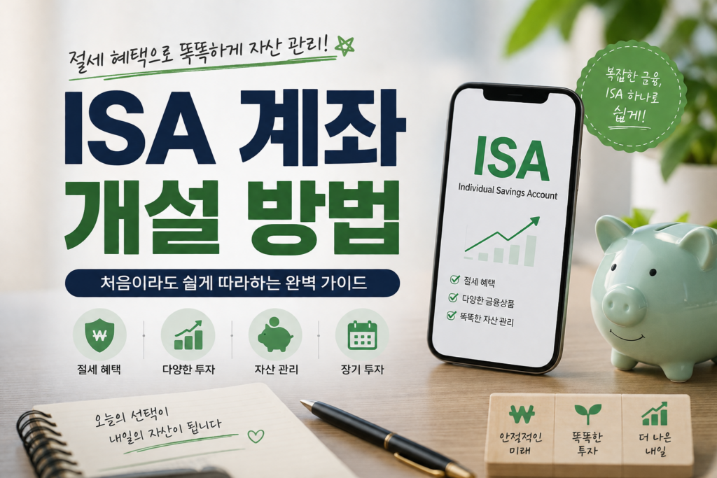 ISA 계좌 개설 방법 안내 대표 이미지